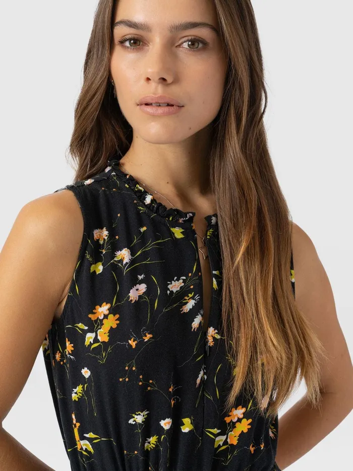 Orla Dress 8211 Black Floral Black Floral Women Saint And Sofia Dresses