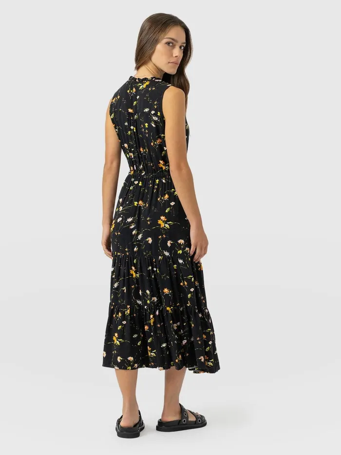 Orla Dress 8211 Black Floral Black Floral Women Saint And Sofia Dresses