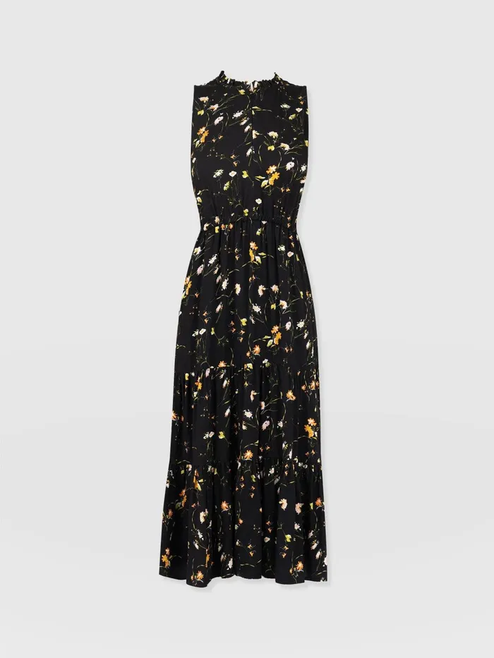 Orla Dress 8211 Black Floral Black Floral Women Saint And Sofia Dresses