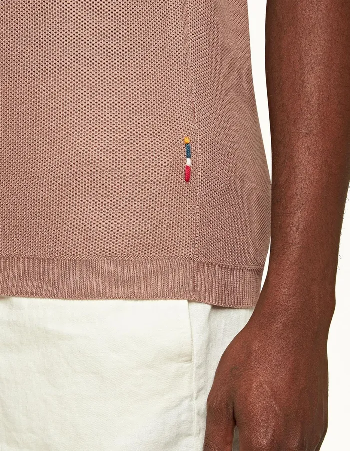 Orlebar Brown Polo Shirts Men Maranon Caramel Pink