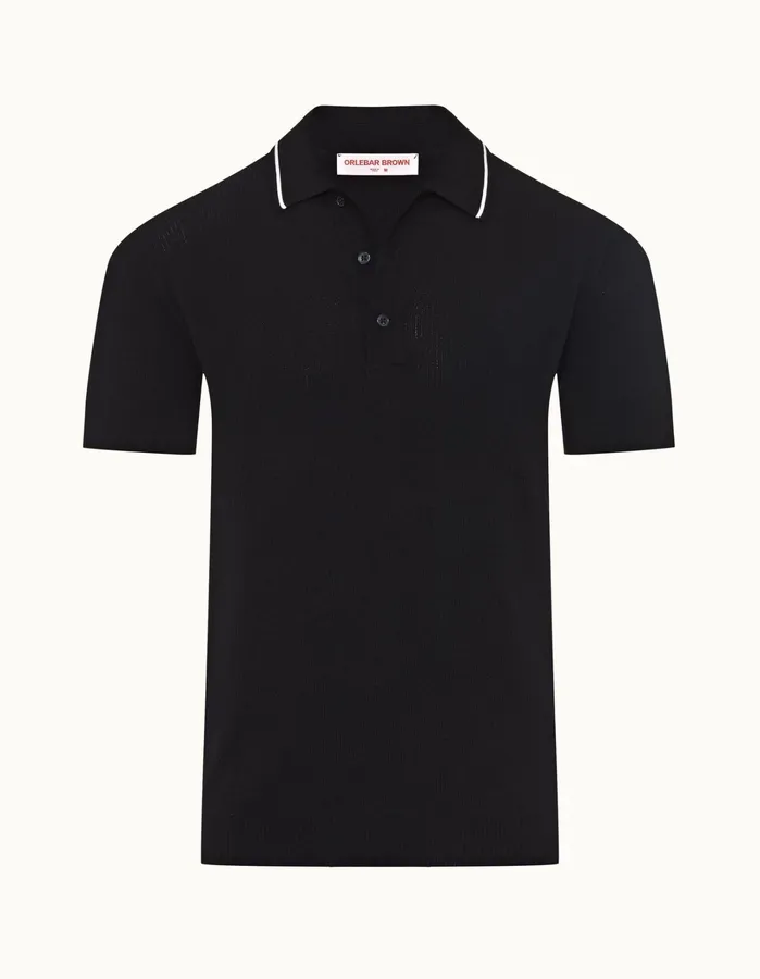 Orlebar Brown Polo Shirts Men Maranon Merino Night Iris