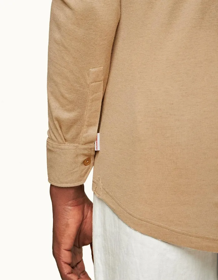 Orlebar Brown Polo Shirts Men Sebastian Cashmere Biscuit