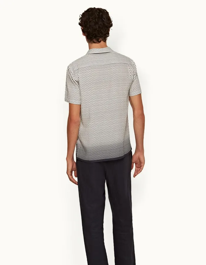 Orlebar Brown Shirts Men Hibbert Whitenight Iris