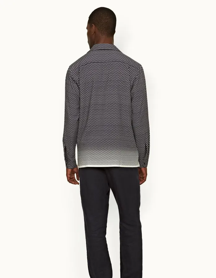 Orlebar Brown Shirts Men Ridley Night Iriswhite