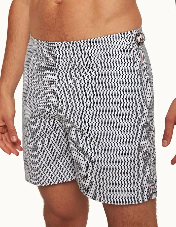 Orlebar Brown Swim Shorts Men Bulldog Whitemidnight Navy