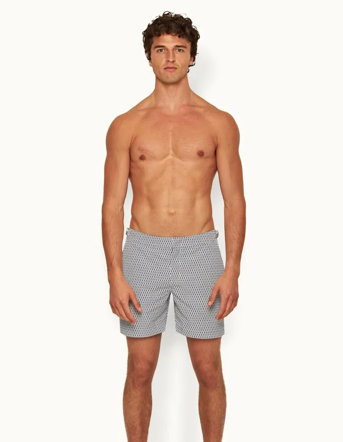 Orlebar Brown Swim Shorts Men Bulldog Whitemidnight Navy