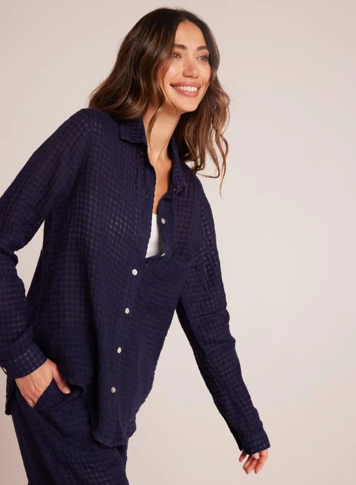 Oversized Pocket Button Down 8211 Tropic Navy Women Bella Dahl Button Down Oversized Pocket Button Down 8211 Tropic Navy Women Bella Dahl Button Down