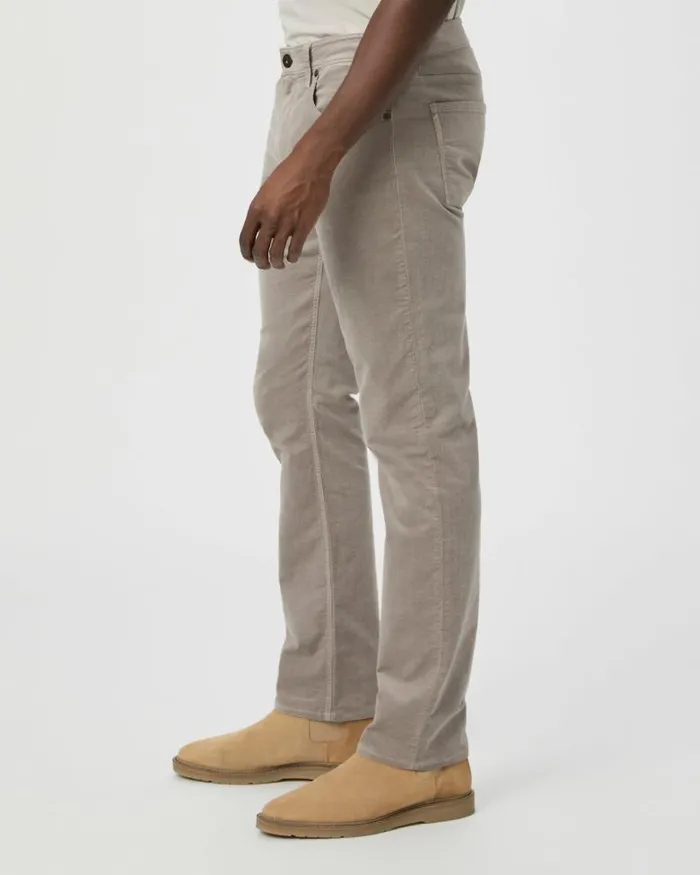 Pants and Joggers Men PAIGE Federal Slim Straight Pant 8211 Silver Pearl Corduroy Pants and Joggers Men PAIGE Federal Slim Straight Pant 8211 Silver Pearl Corduroy