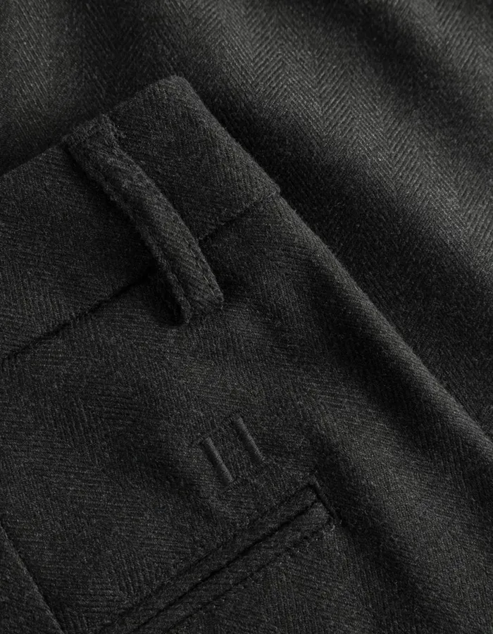 Pants Men Les Deux Como Herringbone Suit Pants 8211 CharcoalGrey Melange