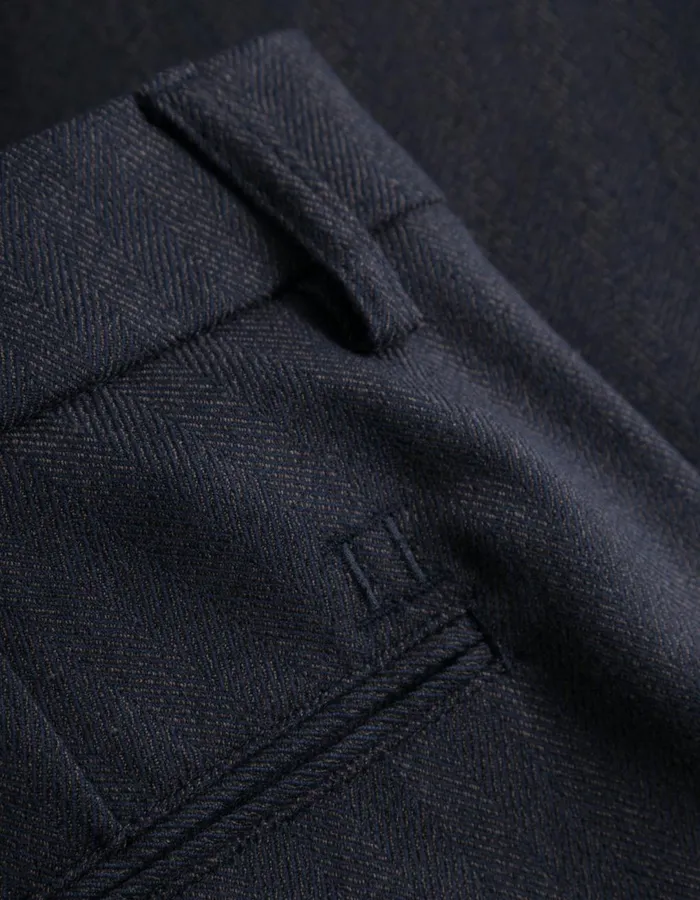 Pants Men Les Deux Como Reg Herringbone Suit Pants 8211 Dark Navy