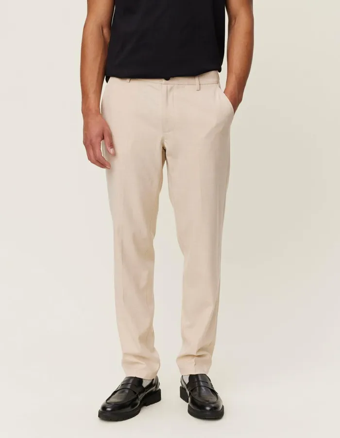 Pants Men Les Deux Como Reg Twill Pants 8211 Light Desert Sand Melange Pants Men Les Deux Como Reg Twill Pants 8211 Light Desert Sand Melange