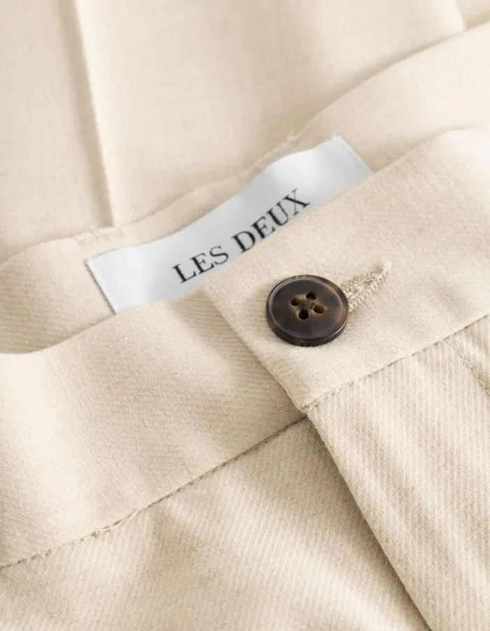 Pants Men Les Deux Como Reg Twill Pants 8211 Light Desert Sand Melange Pants Men Les Deux Como Reg Twill Pants 8211 Light Desert Sand Melange