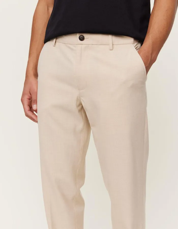 Pants Men Les Deux Como Reg Twill Pants 8211 Light Desert Sand Melange Pants Men Les Deux Como Reg Twill Pants 8211 Light Desert Sand Melange