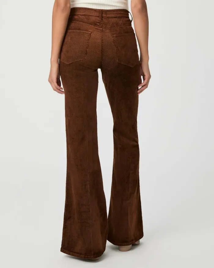 Pants Women PAIGE Charlie Flare Pant 8211 Maple Brown Corduroy Pants Women PAIGE Charlie Flare Pant 8211 Maple Brown Corduroy