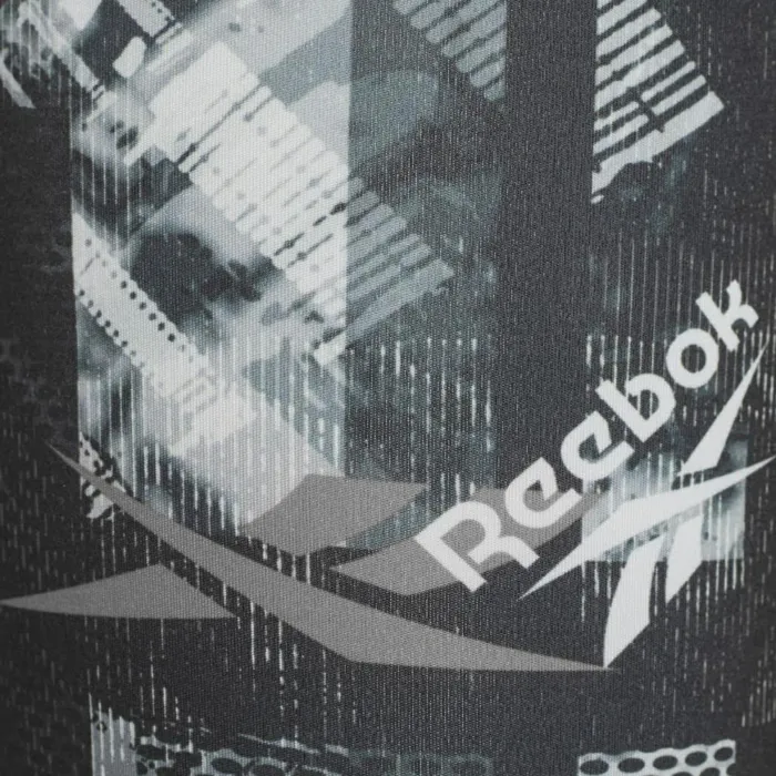Plus Size 1X4X Womens Reebok Meet You There Printed Leggings Black White