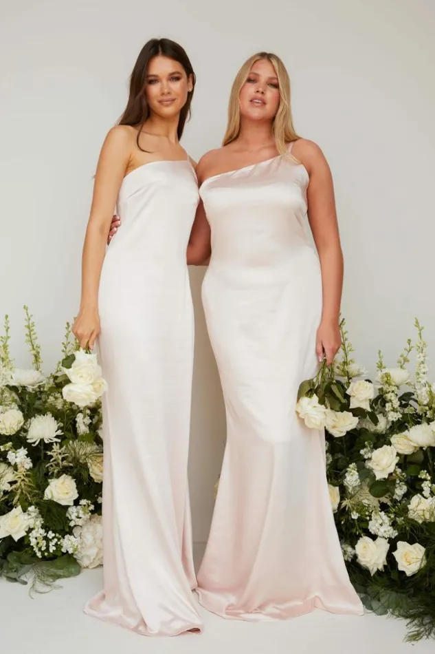 Pretty Lavish Bridesmaid Dresses Women Amelia Maxi Bridesmaid Dress Blush