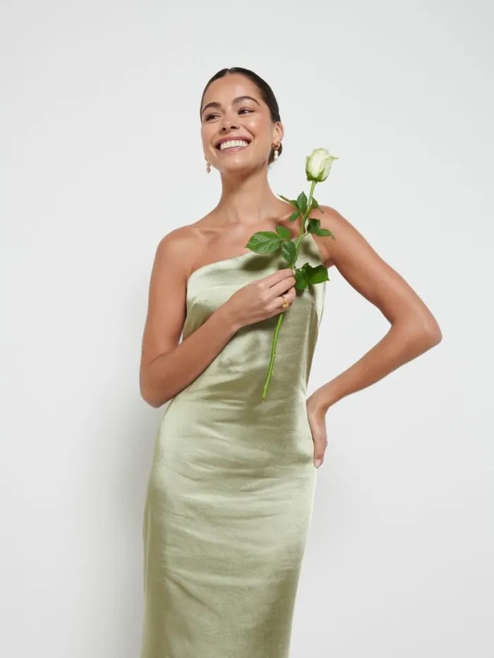 Pretty Lavish Bridesmaid Dresses Women Amelia Maxi Bridesmaid Dress Olive