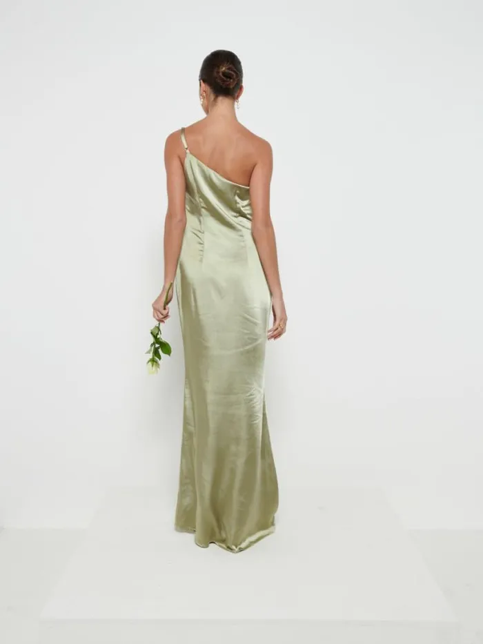 Pretty Lavish Bridesmaid Dresses Women Amelia Maxi Bridesmaid Dress Olive