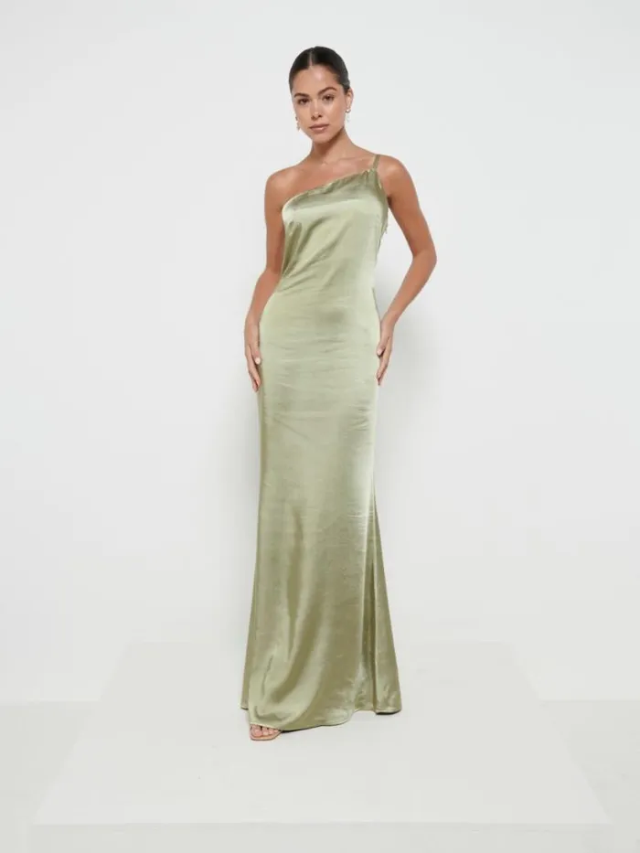 Pretty Lavish Bridesmaid Dresses Women Amelia Maxi Bridesmaid Dress Olive