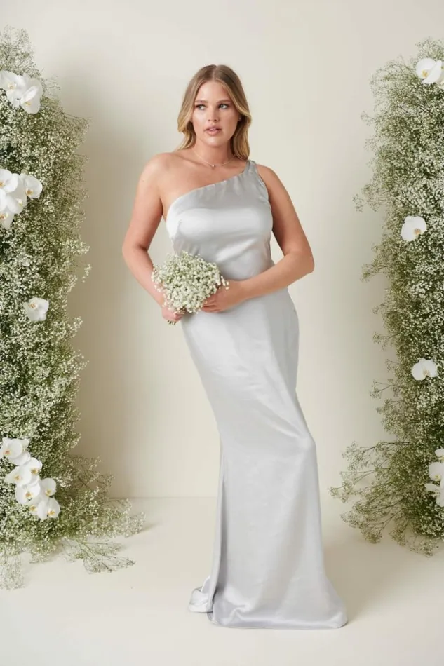 Pretty Lavish Bridesmaid Dresses Women Amelia Tie Maxi Bridesmaid Dress Silver Pretty Lavish Bridesmaid Dresses Women Amelia Tie Maxi Bridesmaid Dress Silver