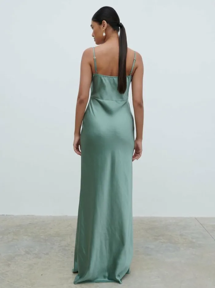 Pretty Lavish Bridesmaid Dresses Women Keisha Maxi Bridesmaid Dress Eucalyptus