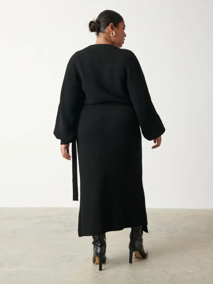 Pretty Lavish Dresses Women Aidan Cosy Wrap Dress Curve Black