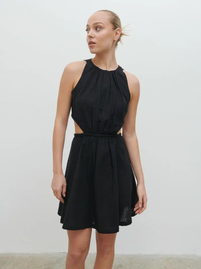 Pretty Lavish Dresses Women Melody Cut Out Mini Dress Black