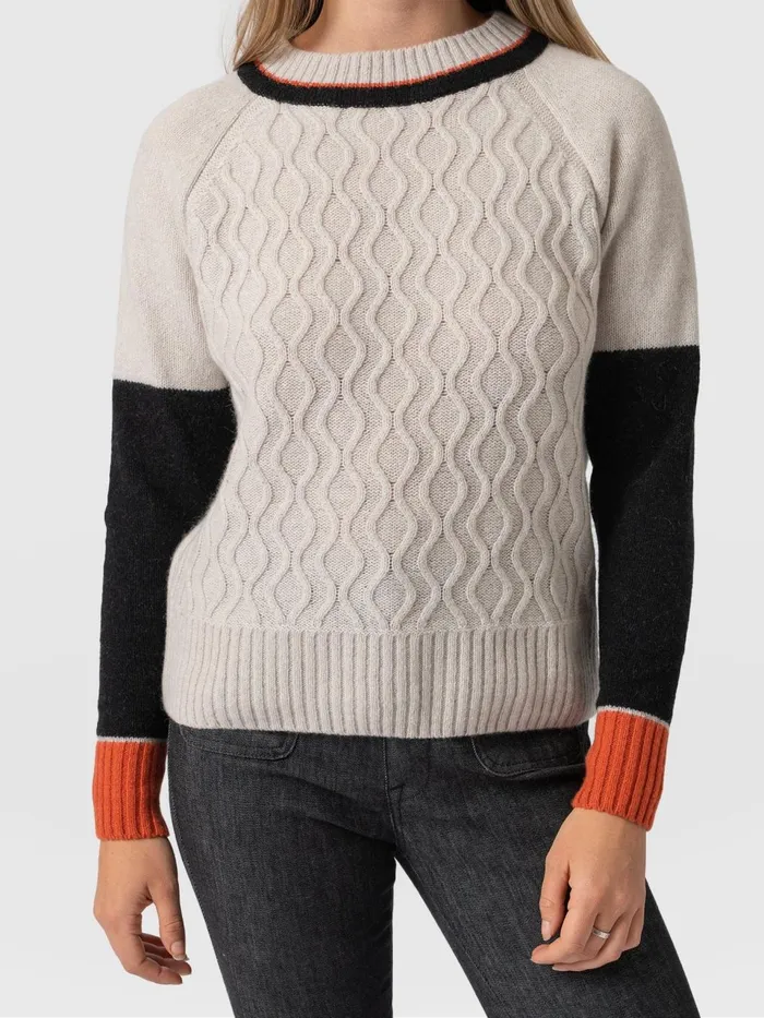 Rayner Cashmere Jumper 8211 Beige Beige Women Saint And Sofia Knitwear