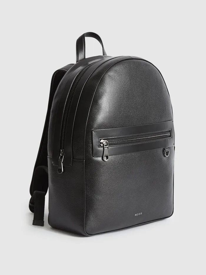 Reiss Bags and Wallets Ethan Leather Backpack Black 8211 Men