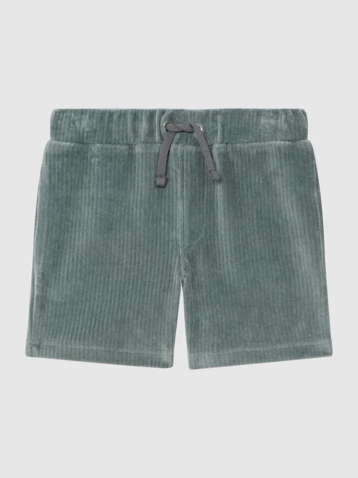 Reiss CoOrds Tortuga Ribbed Chenille Drawstring Shorts Sage 8211 Children