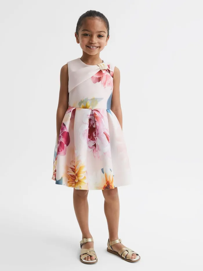 Reiss Dresses and Jumpsuits Emily Scuba Floral Printed Dress Pink 8211 Children