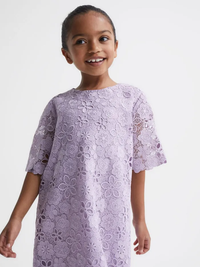 Reiss Dresses and Jumpsuits Susie Lace TShirt Dress Lilac 8211 Children