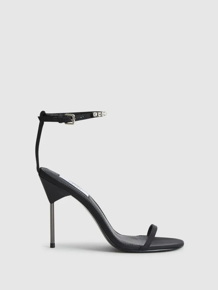 Reiss Heels Carey Strappy Pin Heel Sandals Black 8211 Women