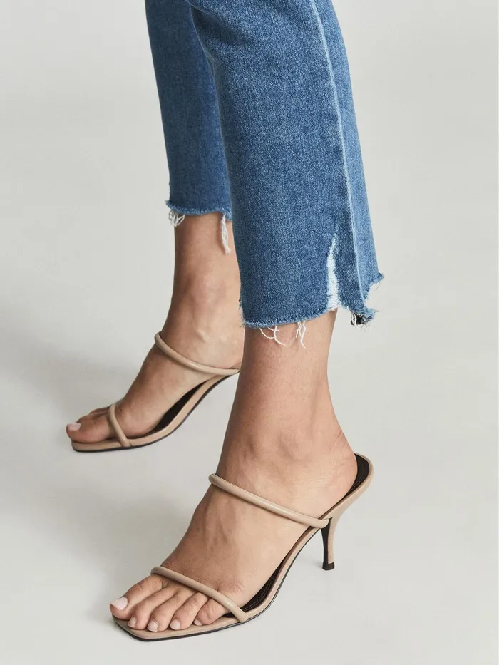 Reiss Jeans Cindy Paige High Rise Slim Fit Jeans Light Wash Denim 8211 Women