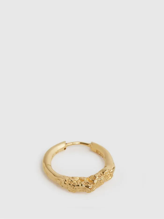 Reiss Jewellery Miro 8 Maria Black Huggie Earring Gold 8211 Women