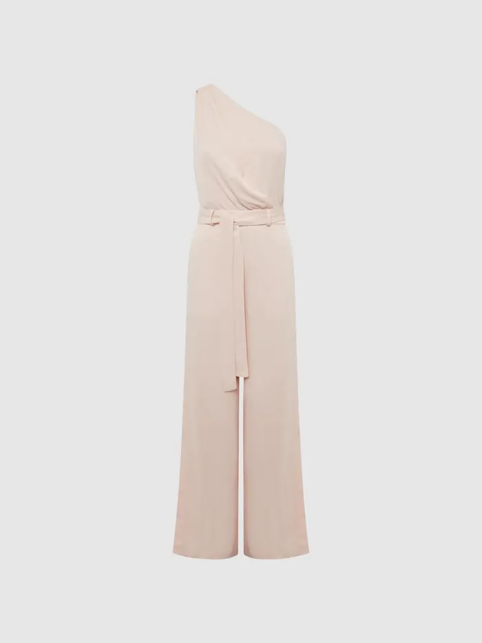 Reiss Jumpsuits Eliza OffTheShoulder Jumpsuit Nude 8211 Women