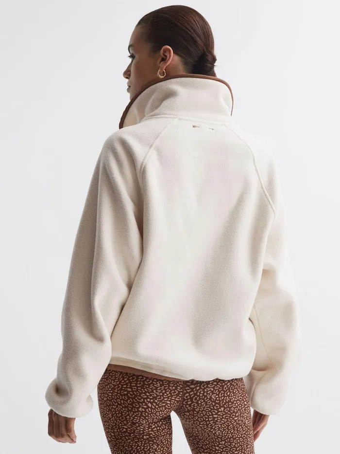 Reiss Knitwear Harlow The Upside HalfZip Jumper Natural 8211 Women