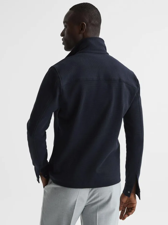 Reiss Shirts Cofax Cotton Twin Pocket Overshirt Navy 8211 Men