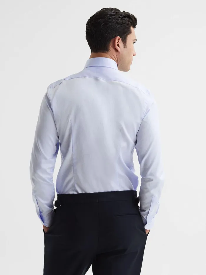 Reiss Shirts Hudson Slim Fit Cutaway Collar Shirt Blue 8211 Men