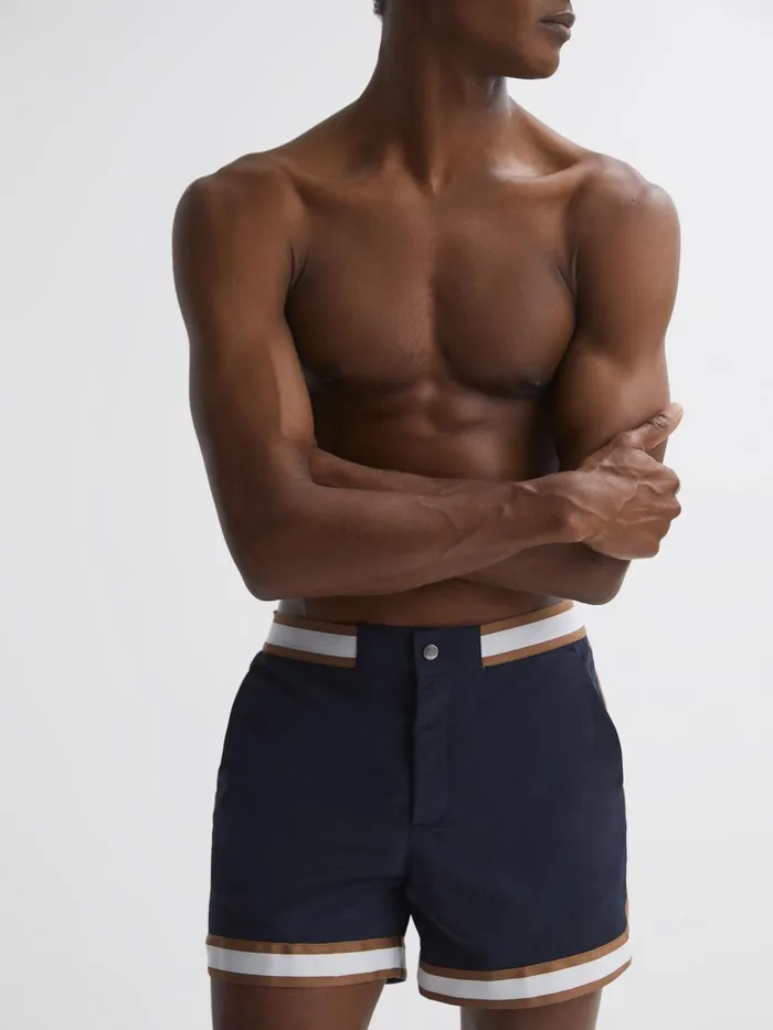Reiss Shorts Baller Reiss Ch Elasticated Waist Contrast Swim Shorts Navytobacco 8211 Men
