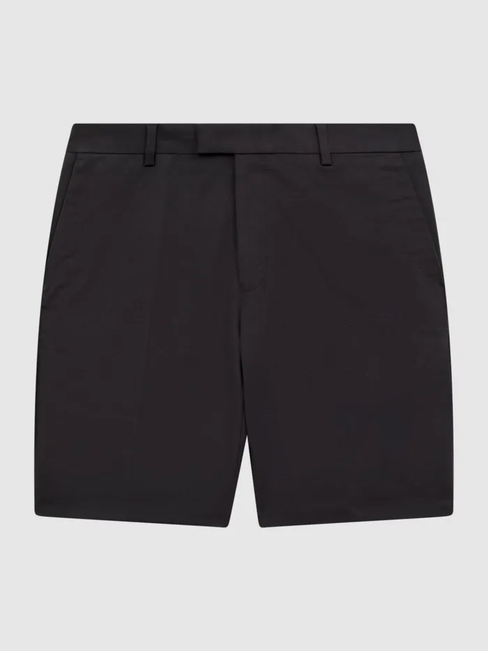 Reiss Shorts Southbury Cotton Blend Chino Shorts Slate Blue 8211 Men