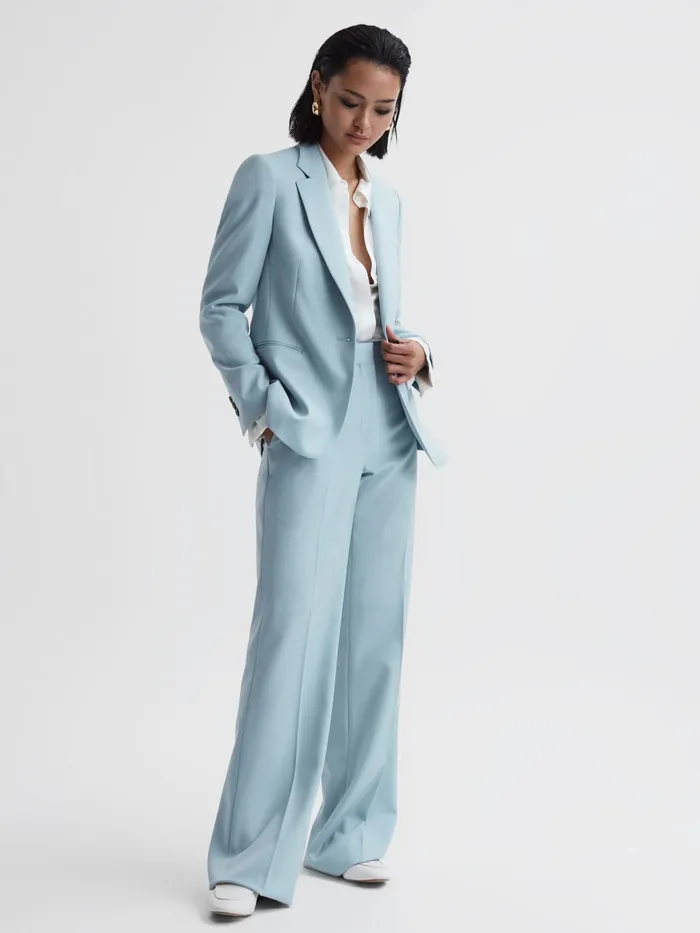 Reiss Suits and Tailoring Clara Single Breasted Wool Blend Blazer Blue 8211 Women Reiss Suits and Tailoring Clara Single Breasted Wool Blend Blazer Blue 8211 Women
