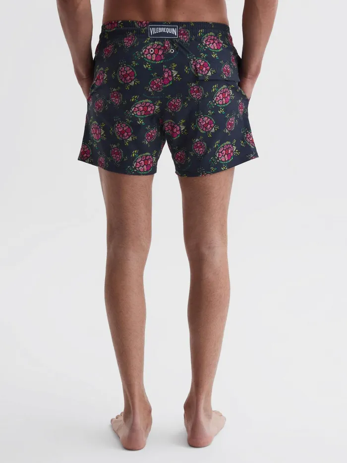 Reiss Swimwear Moorise Vilebrequin Turtle Print Swim Shorts Blackred 8211 Men