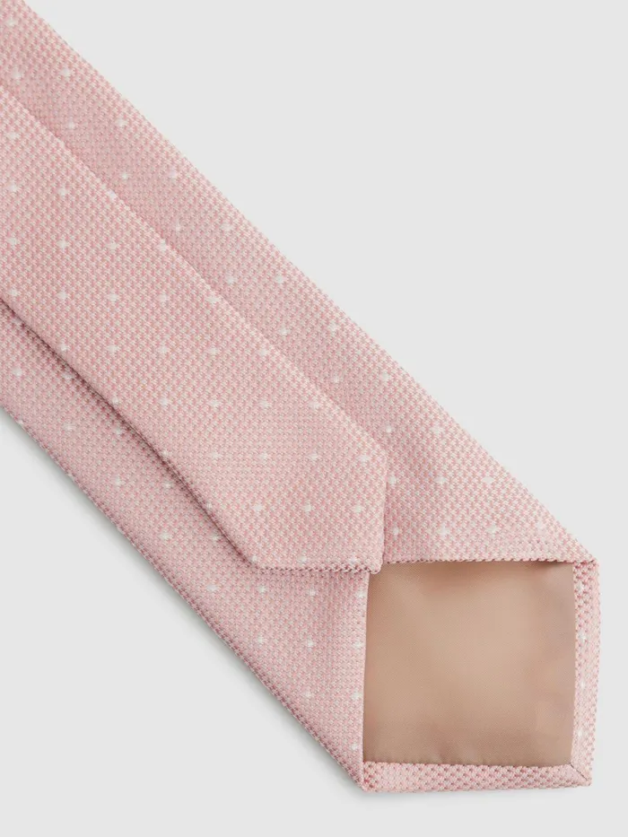 Reiss Ties and Pocket Squares Liam Silk Polka Dot Tie Soft Pink 8211 Men