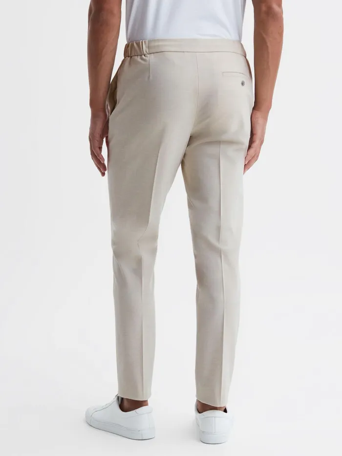 Reiss Trousers Found Drawcord Waist Relaxed Trousers Ecru 8211 Men