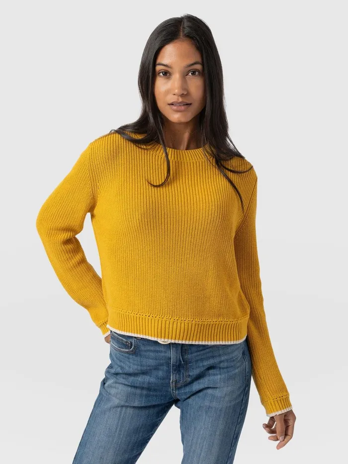 Remy Crop Sweater 8211 Yellow Yellow Women Saint And Sofia Knitwear