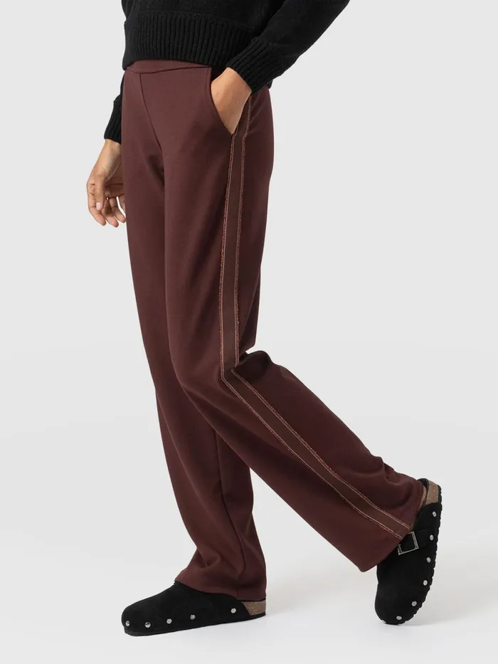 Runway Pant 8211 Maroon 8211 Bronze Stripe Bronze Stripe Women Saint And Sofia Pants