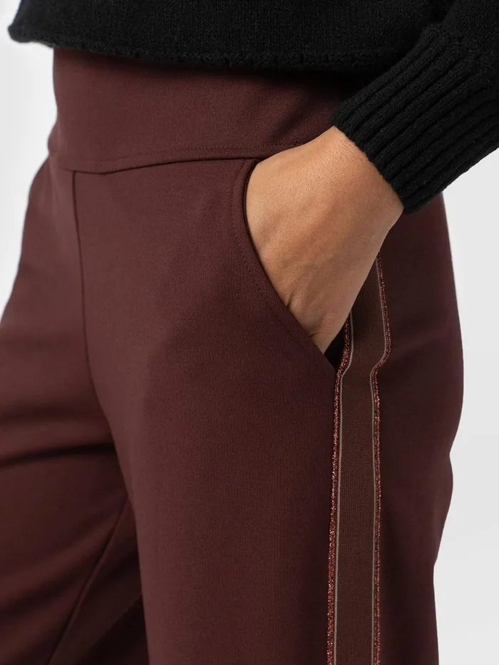 Runway Pant 8211 Maroon 8211 Bronze Stripe Bronze Stripe Women Saint And Sofia Pants
