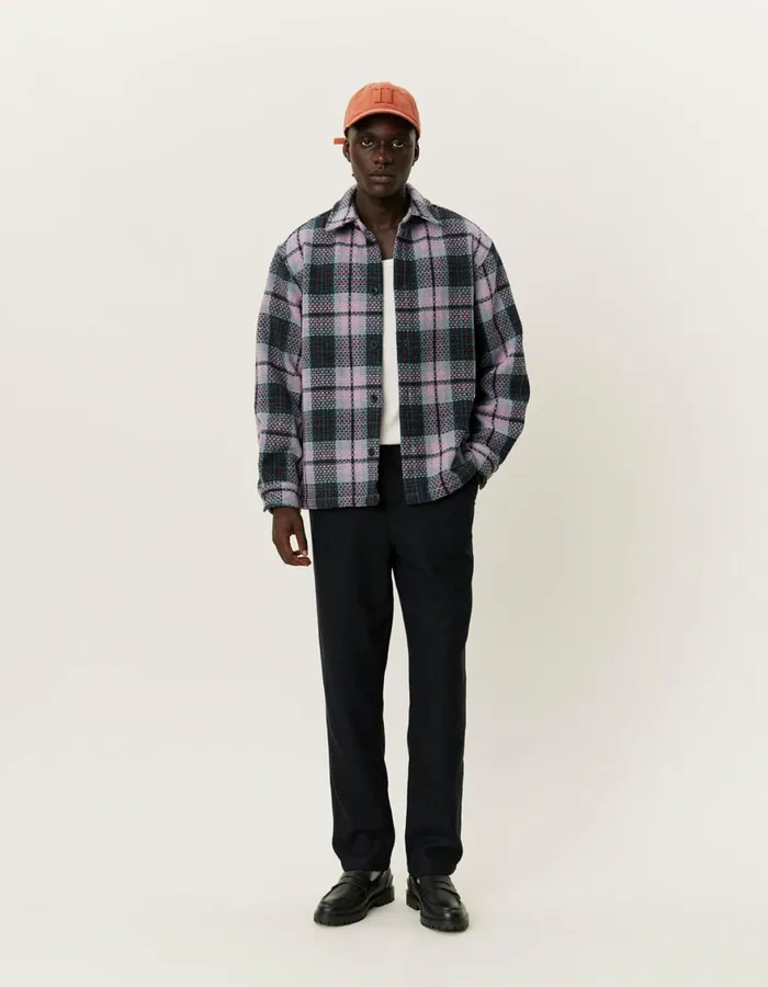 ShirtsOvershirts Men Les Deux Jonathan Check Overshirt 8211 Dark NavyOyster Rose