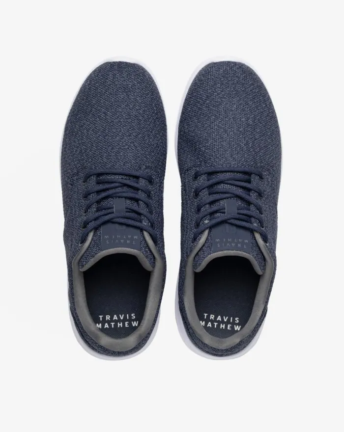 Shoes THE DAILY 2 KNIT SHOE Heather Mood Indigo TravisMathew Casual Shoes